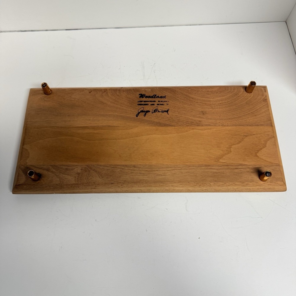 Vintage Georges Briard Woodland Footed Cheese Board 16" x 7.5" No Knife MCM READ - Picture 5 of 11